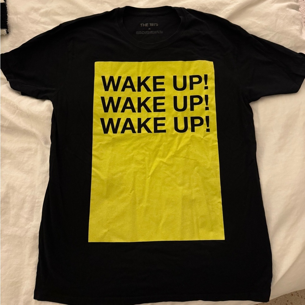 The 1975 Wake Up Black and Yellow Graphic T-Shirt